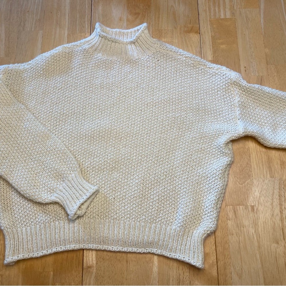 Elegant Cream Turtleneck Sweater